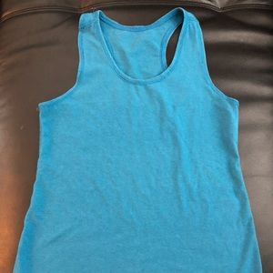 Ocean Lily maternity racerback tank, blue